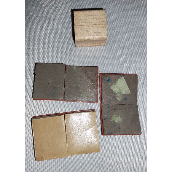 Christmas Rubber Stamp Set Merry Christmas Gift Tag Snow Flake Rain Deer Mitten - Picture 4 of 4